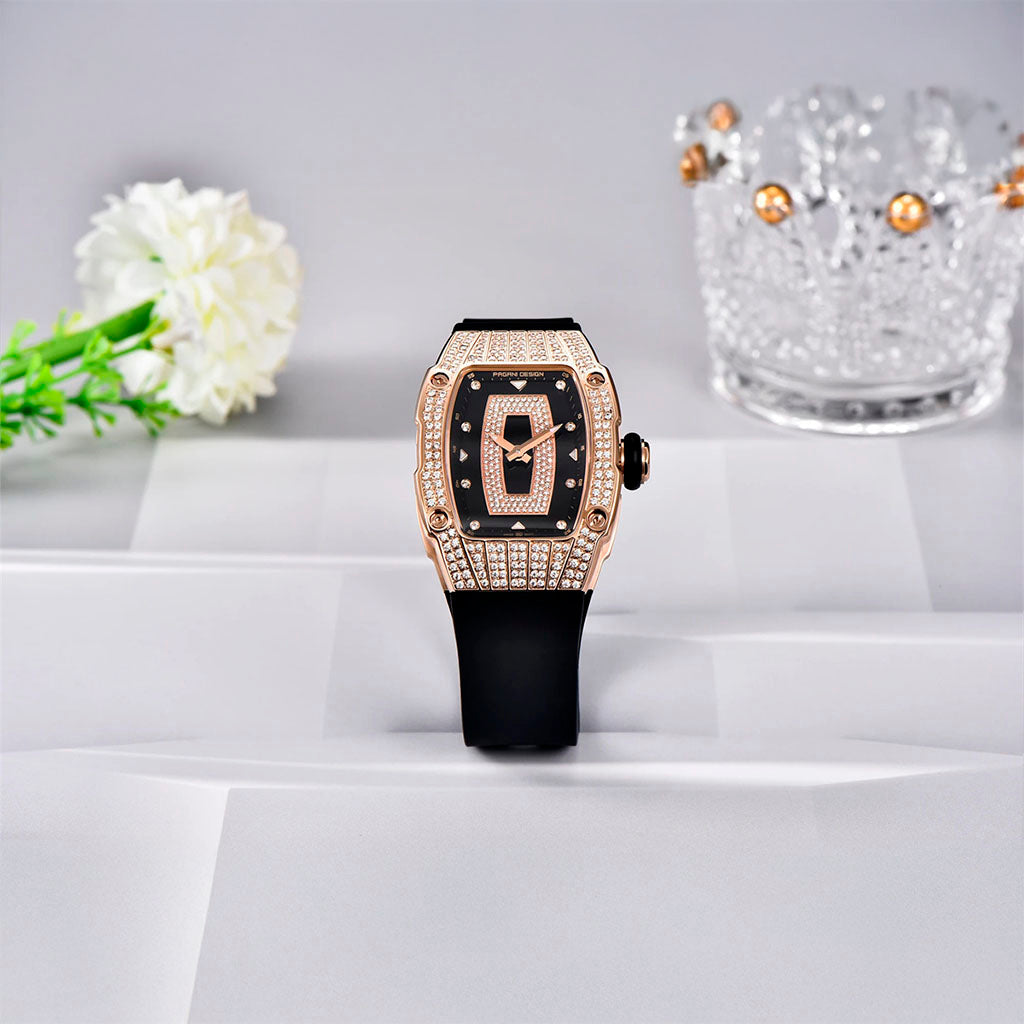 Relógio Feminino Pagani Design Marigold Preto Dourado
