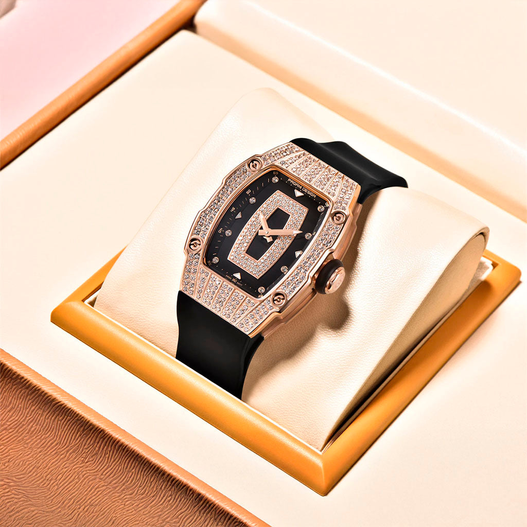 Relógio Feminino Pagani Design Marigold Preto Dourado