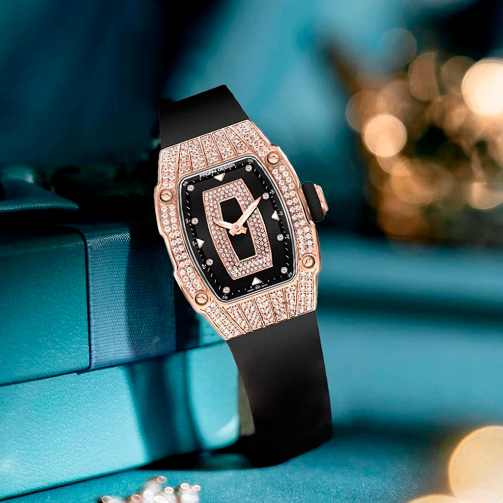 Relógio Feminino Pagani Design Marigold Preto Dourado