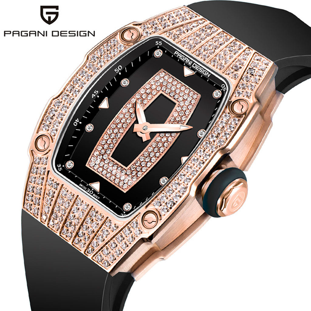 Relógio Feminino Pagani Design Marigold Preto Dourado