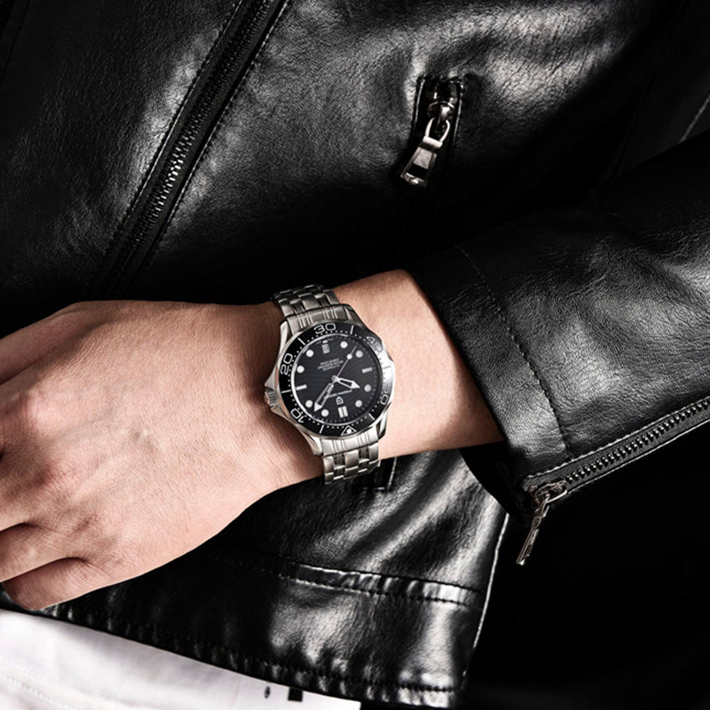 Pulseira Pagani Design Veracius em aço inoxidável preto