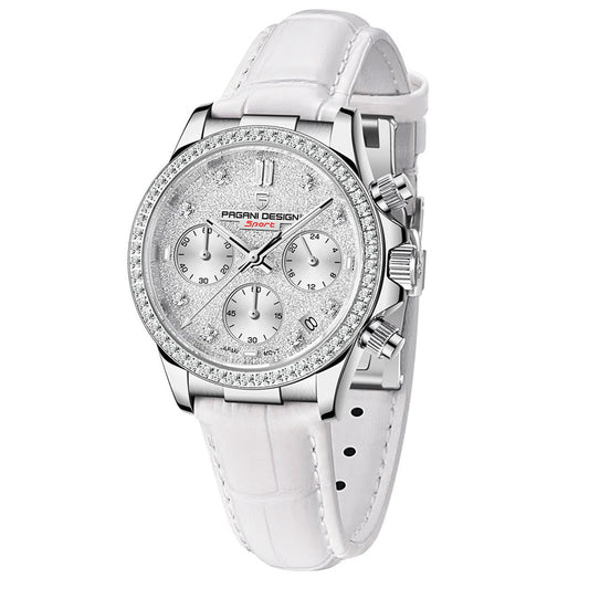 Relógio Pagani Design Daisy Branco Feminino 