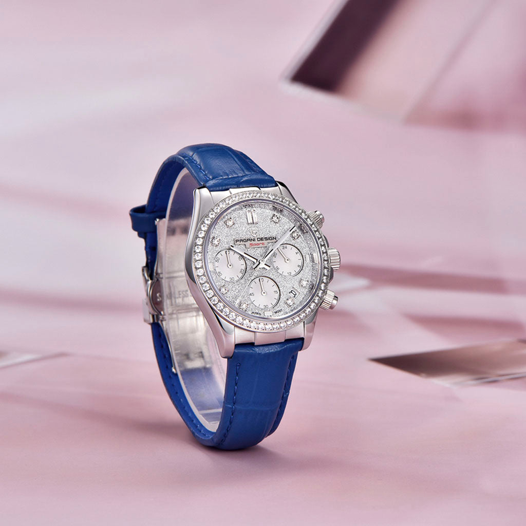 Relógio Feminino Pagani Design Daisy Blue 