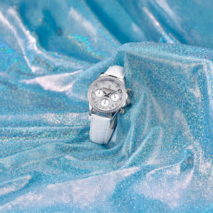 Montre femme Pagani Design Daisy Blanche 