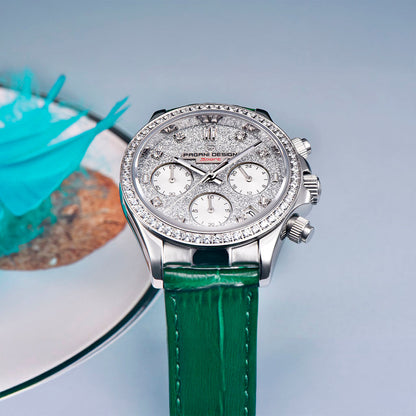 Montre femme Pagani Design Daisy Vert 