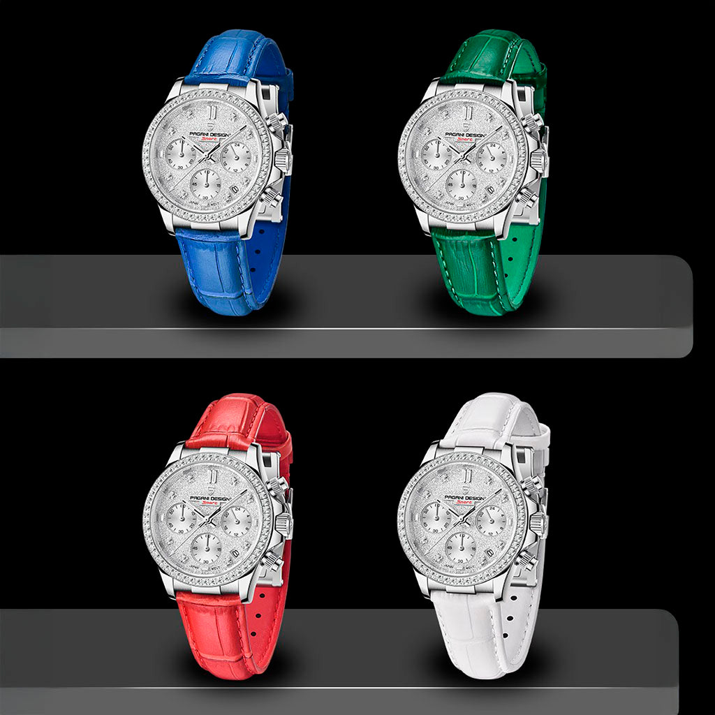 Relógio Feminino Pagani Design Daisy Blue 
