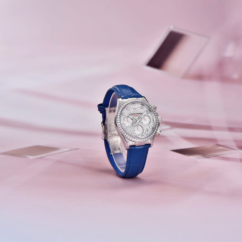 Relógio Feminino Pagani Design Daisy Blue 