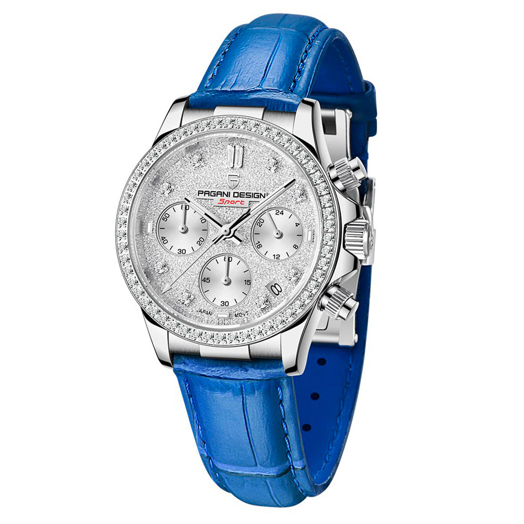 Relógio Feminino Pagani Design Daisy Blue 