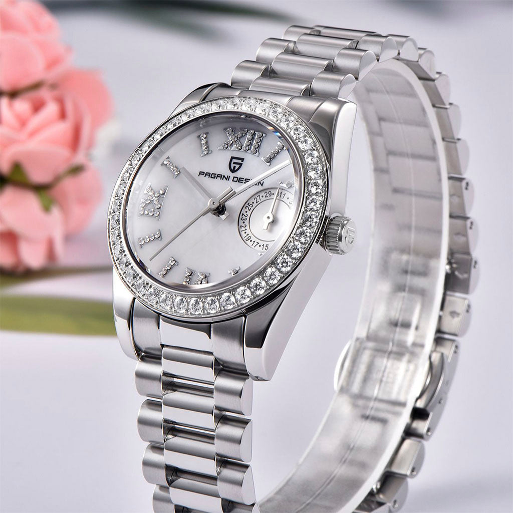 Relógio Pagani Design Lily White Feminino 