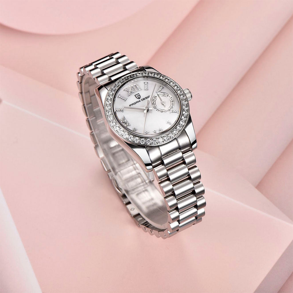 Relógio Pagani Design Lily White Feminino 