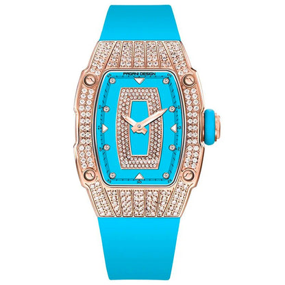 Montre femme Pagani Design Marigold bleu et or 