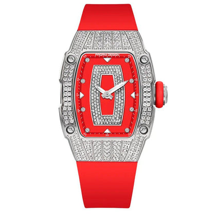 Montre femme Pagani Design Marigold Rouge Argent 