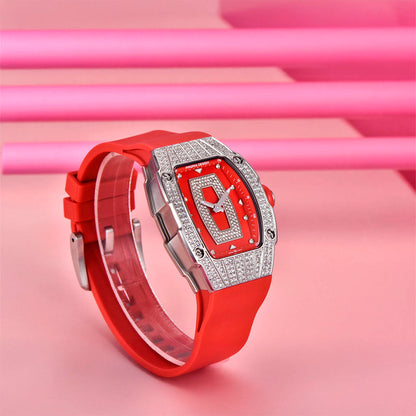 Montre femme Pagani Design Marigold Rouge Argent 