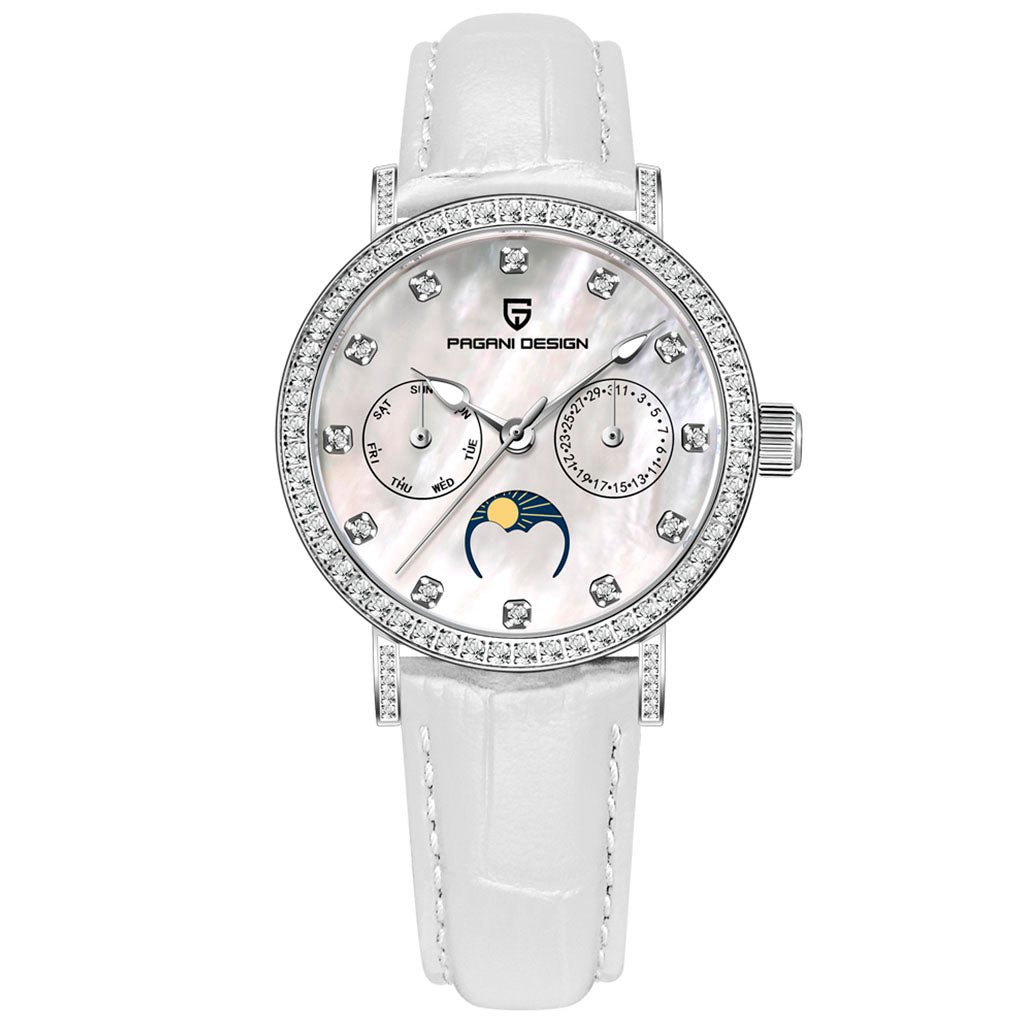 Relógio Feminino Pagani Design Orquídea Branco 