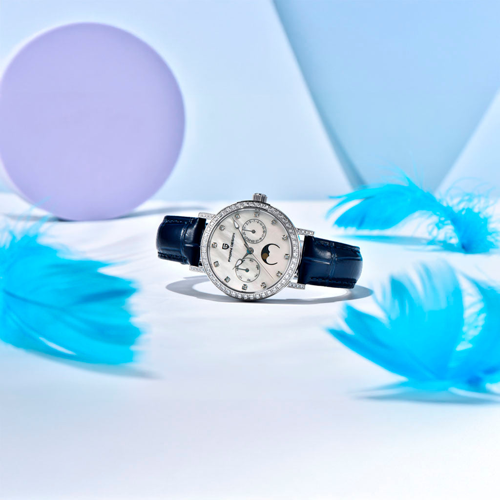 Relógio Feminino Pagani Design Orquídea Azul 