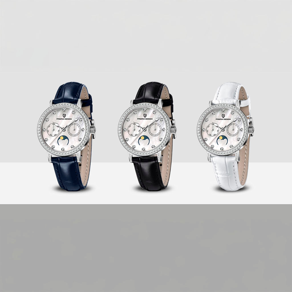 Relógio Feminino Pagani Design Orquídea Branco 
