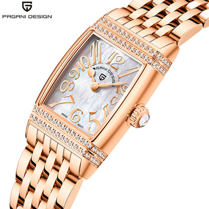 Montre femme Pagani Design Tournesol Or Blanc 