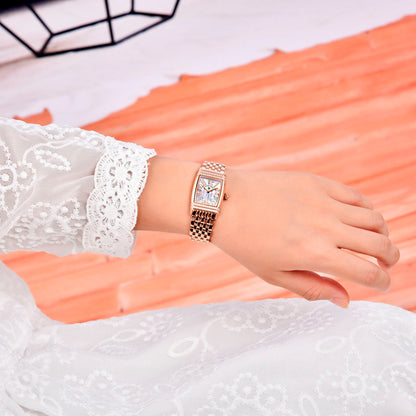 Montre femme Pagani Design Tournesol Or Blanc 