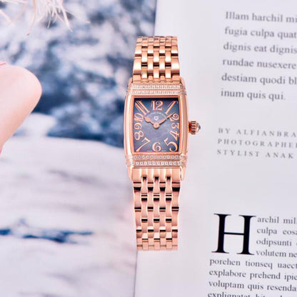 Montre femme Pagani Design Tournesol Or Nébuleuse 