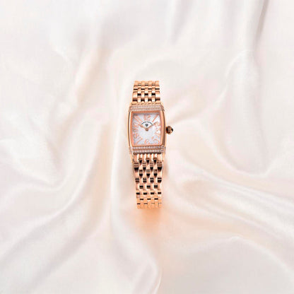 Montre femme Pagani Design Tournesol Or Blanc 