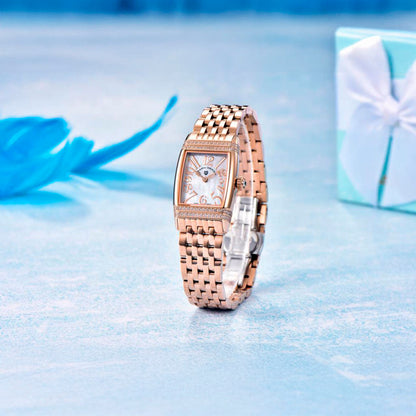 Montre femme Pagani Design Tournesol Or Blanc 